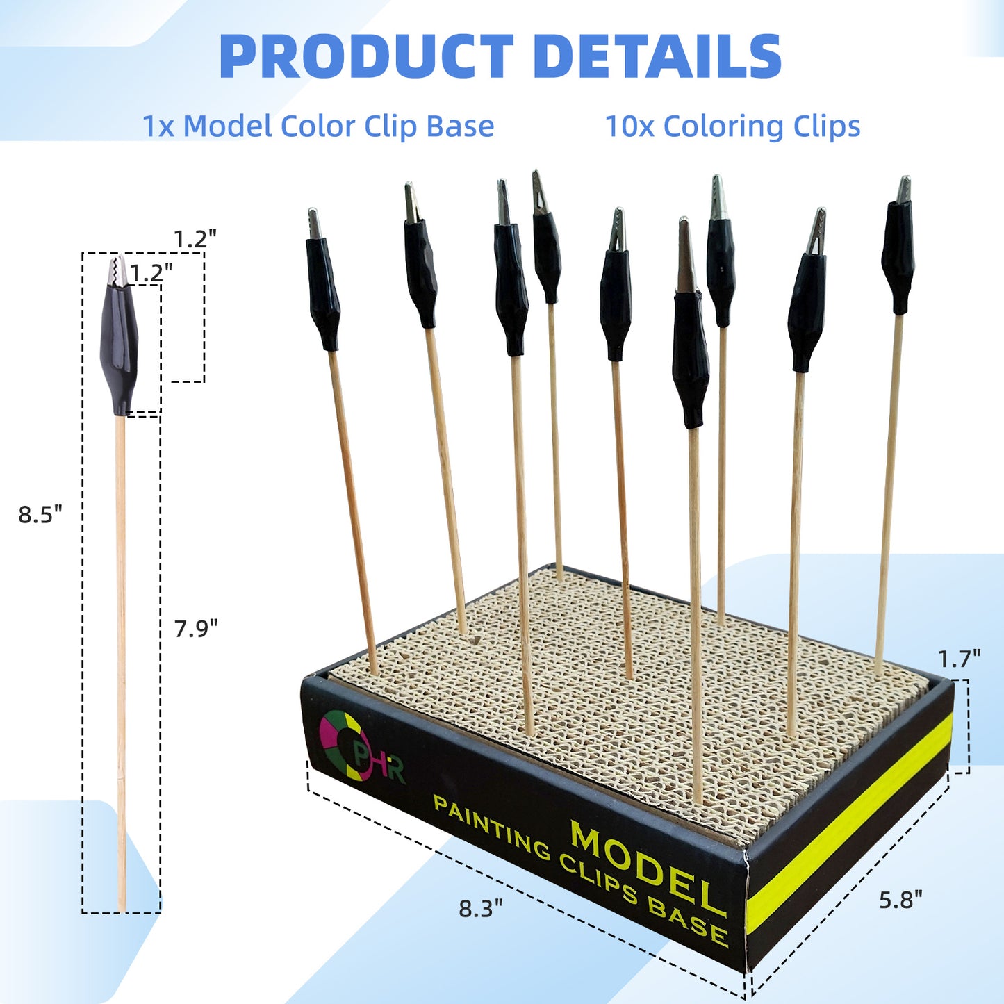 OPHIR Model Color Clip Base Stand Holder with 10x Coloring Clips Set
