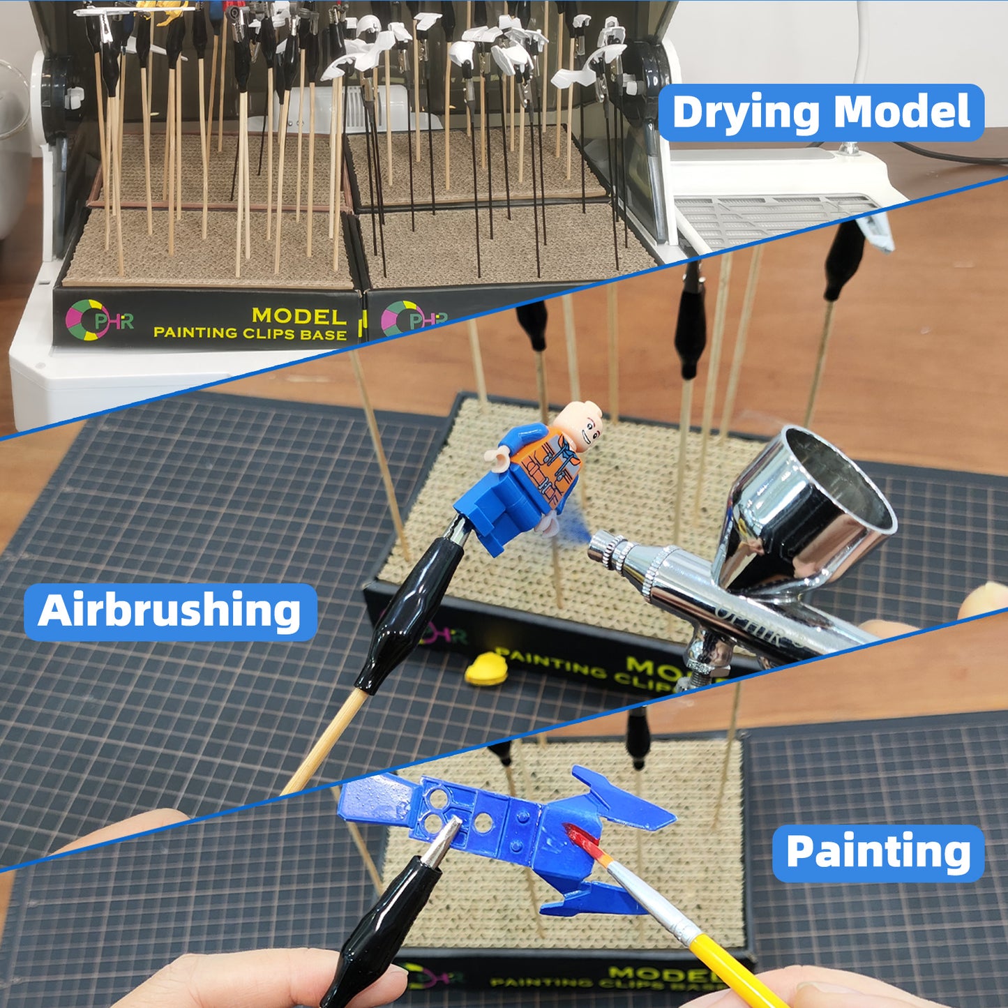 OPHIR Model Color Clip Base Stand Holder with 10x Coloring Clips Set