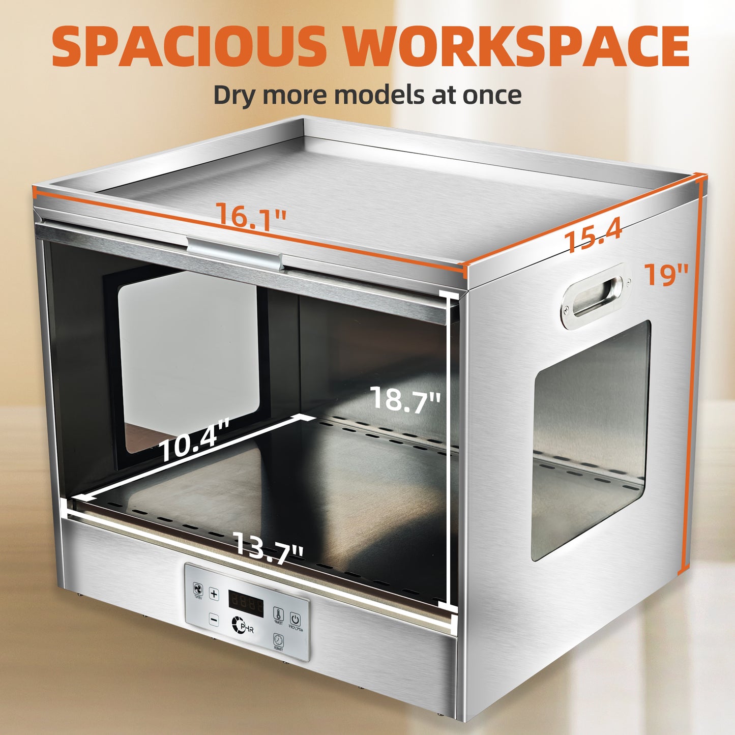 OPHIR Airbrush Drybooth, 300W DIY Model Paint Dryer, Stainless Steels Painting Drying Booth for Primer, Acrylic Paint, Oil Paint, Varnish