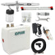 OPHIR 0.3mm 0.5mm 0.8mm Airbrush Kit 12V DC Mini Air Compressor for Crafts Cake Decoration Hobby Painting