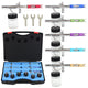 OPHIR Dual-Action Airbrush 0.35mm Nozzle Kit Including 6 Pcs of Different Colour Airbrush for Model Hobby Body