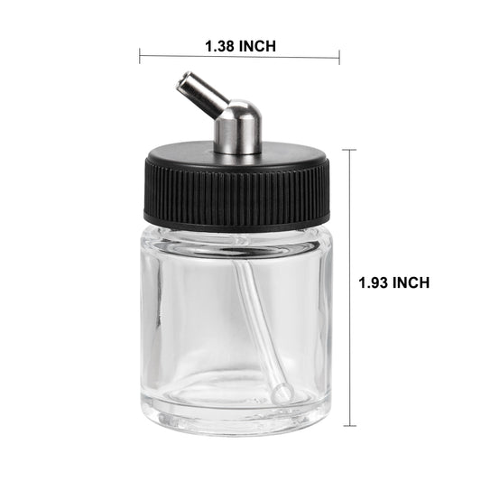 OPHIR Quality Glass Bottle Tattoo Airbrush Paint Cups Bottles for Single Action Nail Art Airbrush