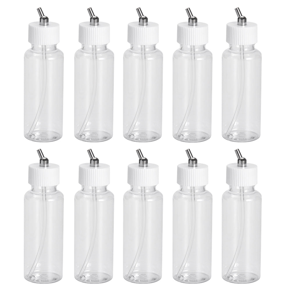OPHIR Plastic Dual Action Airbrush Bottles Professional  Air Brush Paint Cup for Hobby Tattoo Cake Make Up