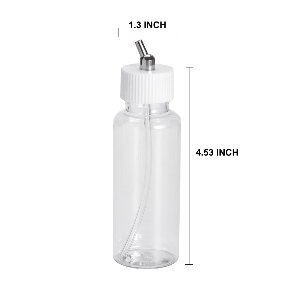 OPHIR Plastic Dual Action Airbrush Bottles Professional  Air Brush Paint Cup for Hobby Tattoo Cake Make Up