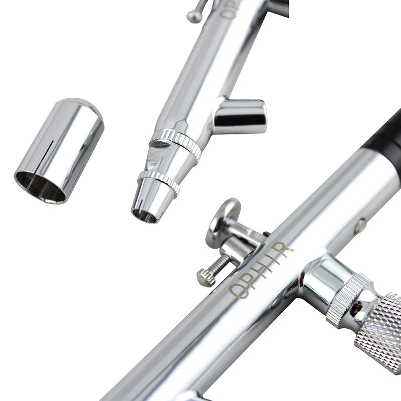 OPHIR Professional Airbrush 0.35mm Nozzle Spray Down-Pot Dual Action Nail Airbrush Hobby Model Tattoo Painting Kit Gun Paint