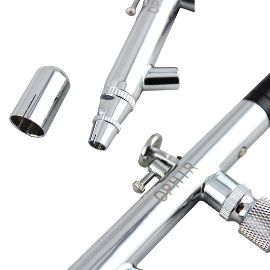 OPHIR Professional Airbrush 0.35mm Nozzle Spray Down-Pot Dual Action Nail Airbrush Hobby Model Tattoo Painting Kit Gun Paint