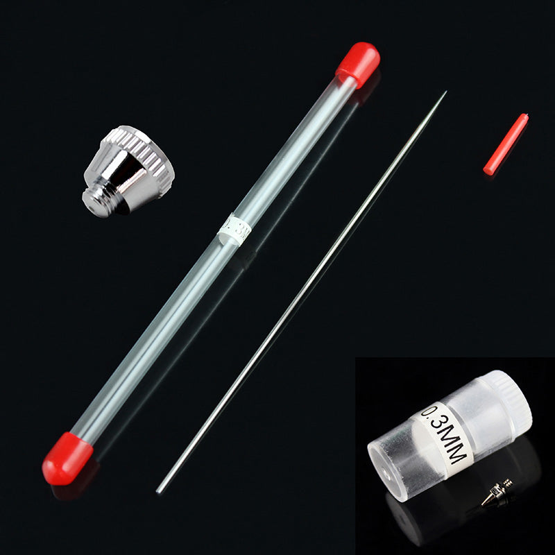 OPHIR Airbrush Replacement Fitting 0.3mm 0.4mm 0.5mm Needle Nozzle Nozzle Cap for AC004, AC004A, AC005, AC007, AC073 Airbrush