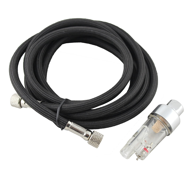 OPHIR Adjustable Airbrush Air Compressor with Air Hose Filter for Cake Model Tattoo Beauty