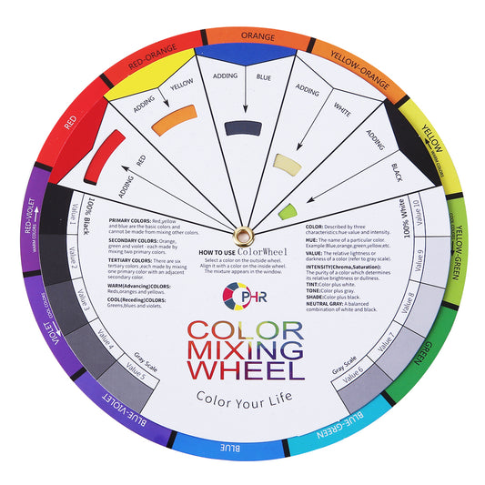 OPHIR Color Mixing Wheel for Temporary Tattoo Nail Art Make Up