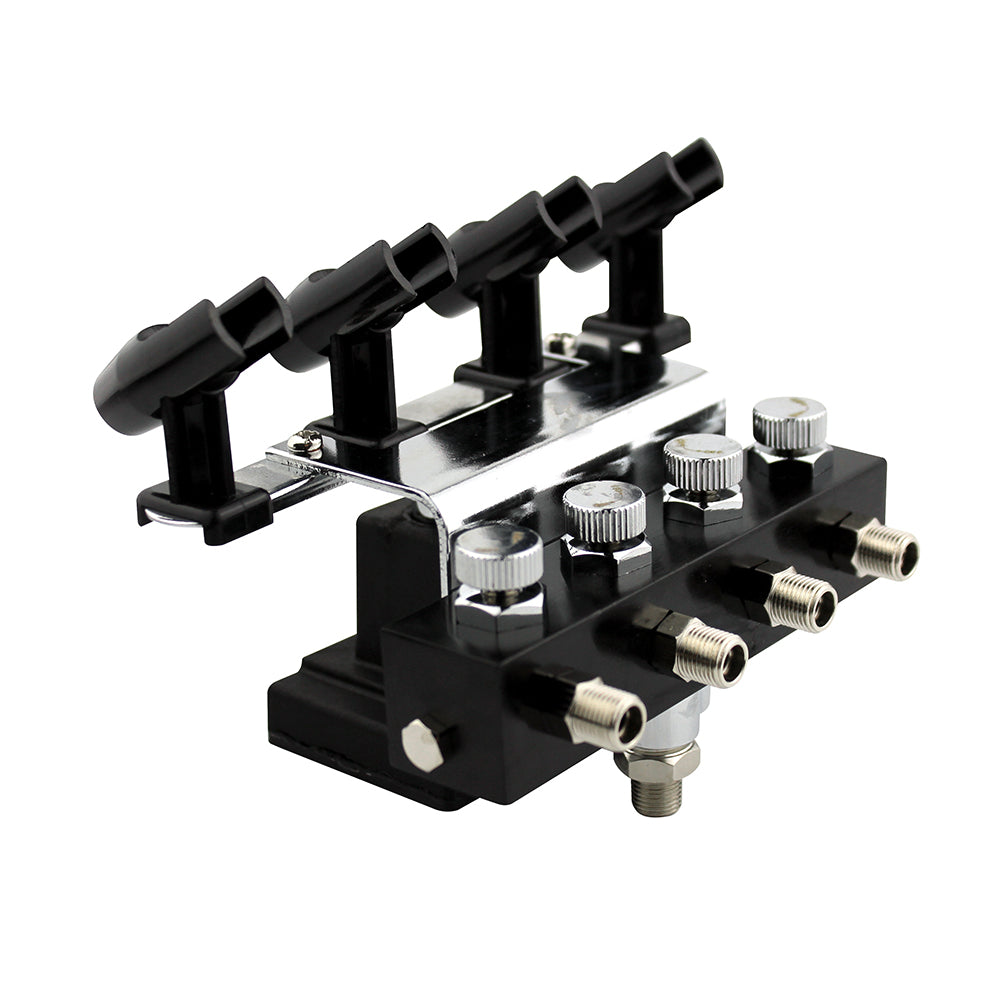 OPHIR Airbrush Holders with 1/8 & 1/8 Splitter for Fixing Model Cake Nail Art Tattoo Airbrush