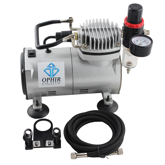OPHIR Professional Compressor Airbrush Kits with Filter Holder for Tattoo Hobby Model Cake Decoration 110V/220V
