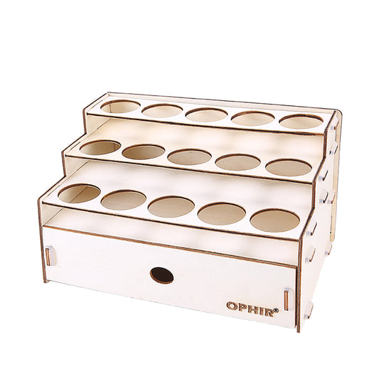 OPHIR Wooden Paint Rack Bottle Storage with Cabinet Organizer for 15 Bottles of Paints