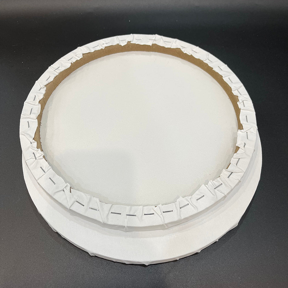 OPHIR 4x Stretched Cotton Canvas Boards Round Shape 9.8" 11.8" for Art Painting