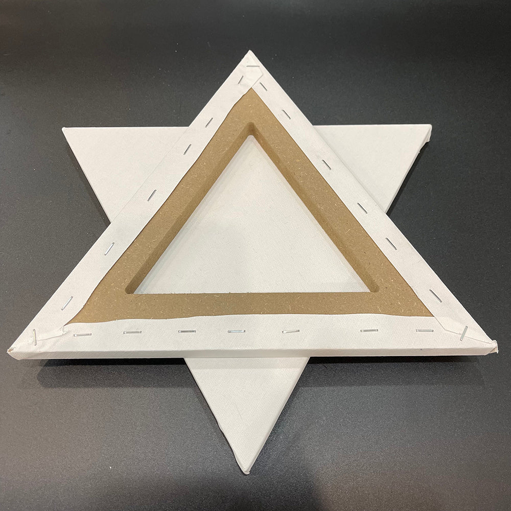 OPHIR Triangle Stretched Painting Art Canvas, White Blank Cotton Canvas Boards, Pack of 4