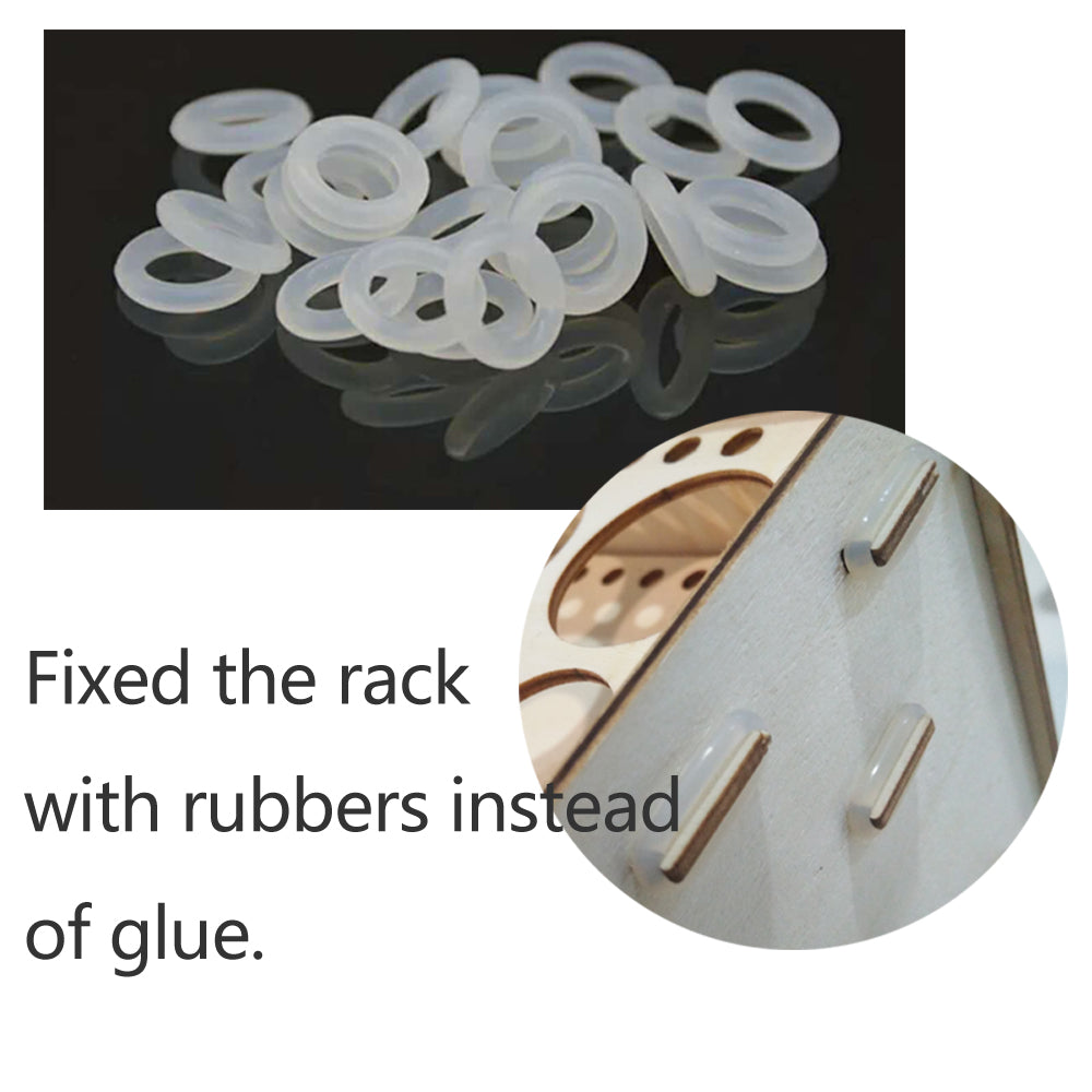 OPHIR Wooden Paint Rack Bottle Storage with Cabinet Organizer for 15 Bottles of Paints