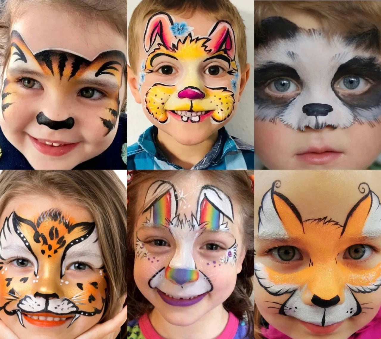 Split Cake Face Paint, Rainbow Face Painting Palette for Halloween Kids Makeup 1.06OZ / Set