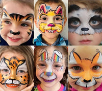 Split Cake Face Paint, Rainbow Face Painting Palette for Halloween Kids Makeup 1.06OZ / Set