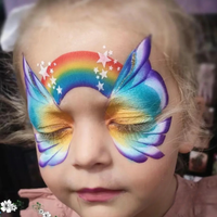 Split Cake Face Paint, Rainbow Face Painting Palette for Halloween Kids Makeup 1.06OZ / Set