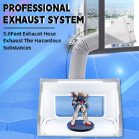 OPHIR Airbrush Spray Booth Kit with Adjustable Led Lighting and Switch Exhaust Filter Extractor for Hobby Model Painting