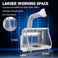 OPHIR Upgraded Water Curtain Airbrush Spray Booth, Spray Paint Booth for Airbrushing with Filter LED Lights for Model, Shoes,Crafts, T-Shirt, Cake & Hobbies