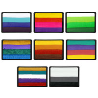 Split Cake Face Paint, Rainbow Face Painting Palette for Halloween Kids Makeup 1.06OZ / Set