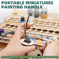 OPHIR Wooden Paint Organizer, Miniature Painting Storage Rack Acrylic Miniature Paint Set
