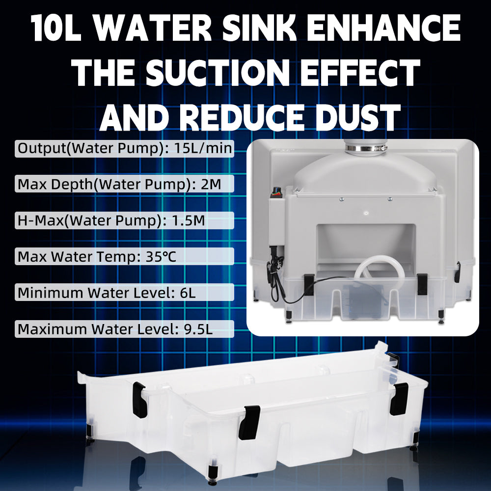 OPHIR Upgraded Water Curtain Airbrush Spray Booth, Spray Paint Booth for Airbrushing with Filter LED Lights for Model, Shoes,Crafts, T-Shirt, Cake & Hobbies