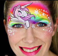 Rainbow Face Paint Palette 2.12OZ Split Cake Face Painting Water-Activated OPHIR