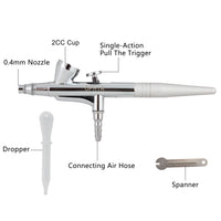 OPHIR New Spray Gun Single Action 0.3mm Nozzle Airbrush Kit for Make Up Beauty Nail Art Painting