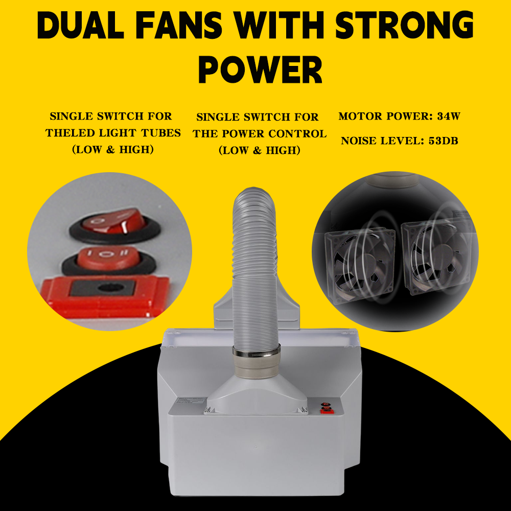 OPHIR Airbrush Spray Booth with Led Light Kit for Model Cake Crafts Painting