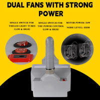 OPHIR Airbrush Spray Booth with Led Light Kit for Model Cake Crafts Painting