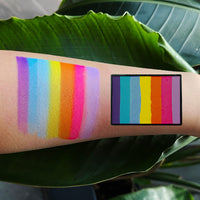 Rainbow Face Paint Palette 2.12OZ Split Cake Face Painting Water-Activated OPHIR