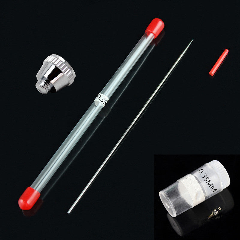 OPHIR Airbrush Spray Gun 0.35mm 0.5mm Replacement Nozzle Needle Nozzle Cap for AC072 Airbrush