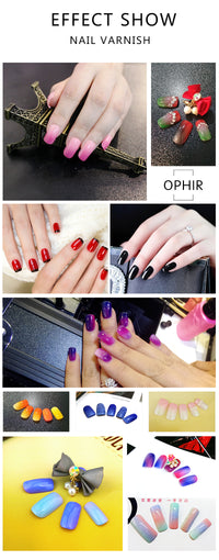OPHIR Airbrush Nail Polish Gel 3 Step Quality Nail Gel for Nail Stencil Airbrush Nail Art Manicure