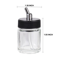 OPHIR Airbrush Glass Bottle Jar  Airbrush Parts Refillable Bottles for Model Paint Dual Action Airbrush