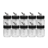 OPHIR Quality Glass Bottle Tattoo Airbrush Paint Cups Bottles for Single Action Nail Art Airbrush