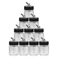 OPHIR Quality Glass Bottle Tattoo Airbrush Paint Cups Bottles for Single Action Nail Art Airbrush