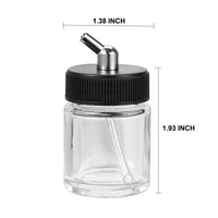 OPHIR Quality Glass Bottle Tattoo Airbrush Paint Cups Bottles for Single Action Nail Art Airbrush