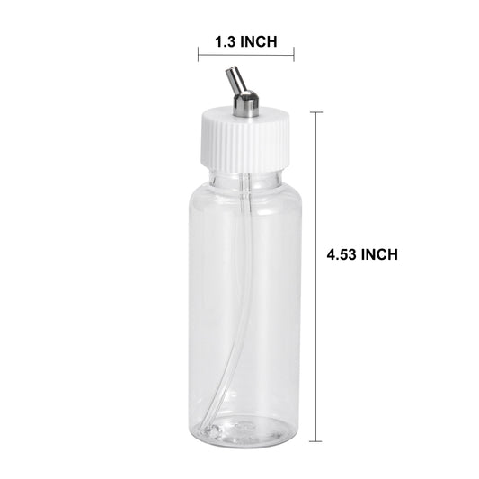 OPHIR Plastic Dual Action Airbrush Bottles Professional  Air Brush Paint Cup for Hobby Tattoo Cake Make Up