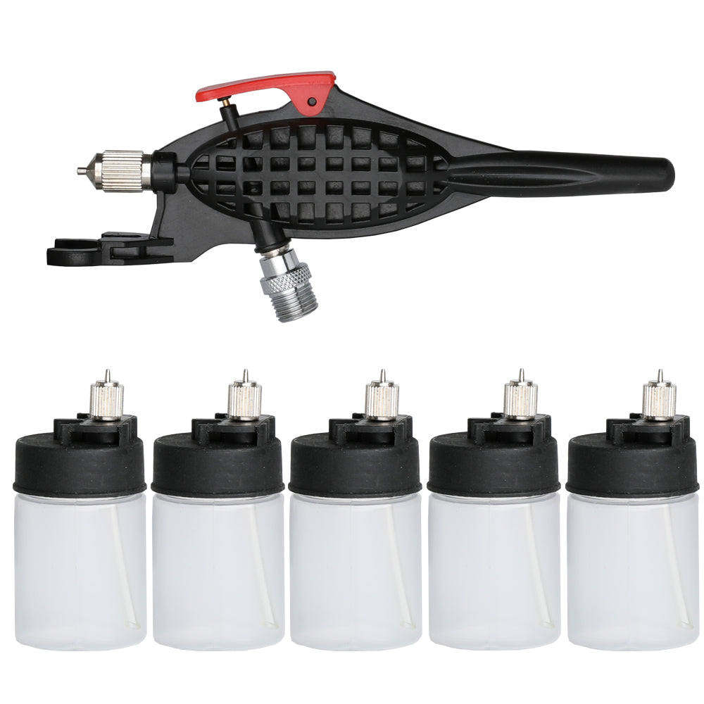 OPHIR Portable Airbrush Body Painting Make Up Paiting Airbrush Kit with 5pcs of Airbrush Bottles for Nail Art Painting
