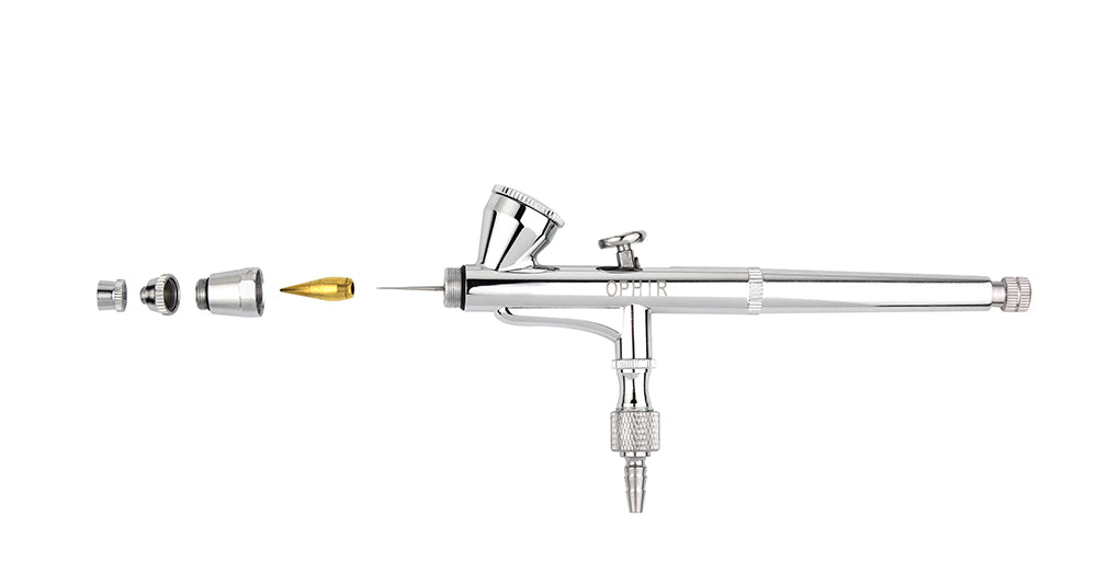 OPHIR Airbrushing Gravity 0.2mm Airbrush Temporary Tattoo Make Up Airbrush for Craft Hobby Car Painting