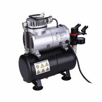 OPHIR Pro Airbrush Air Compressor with Tank for T-shirt Tanning Cake Decoration Tattoo Wall Painting