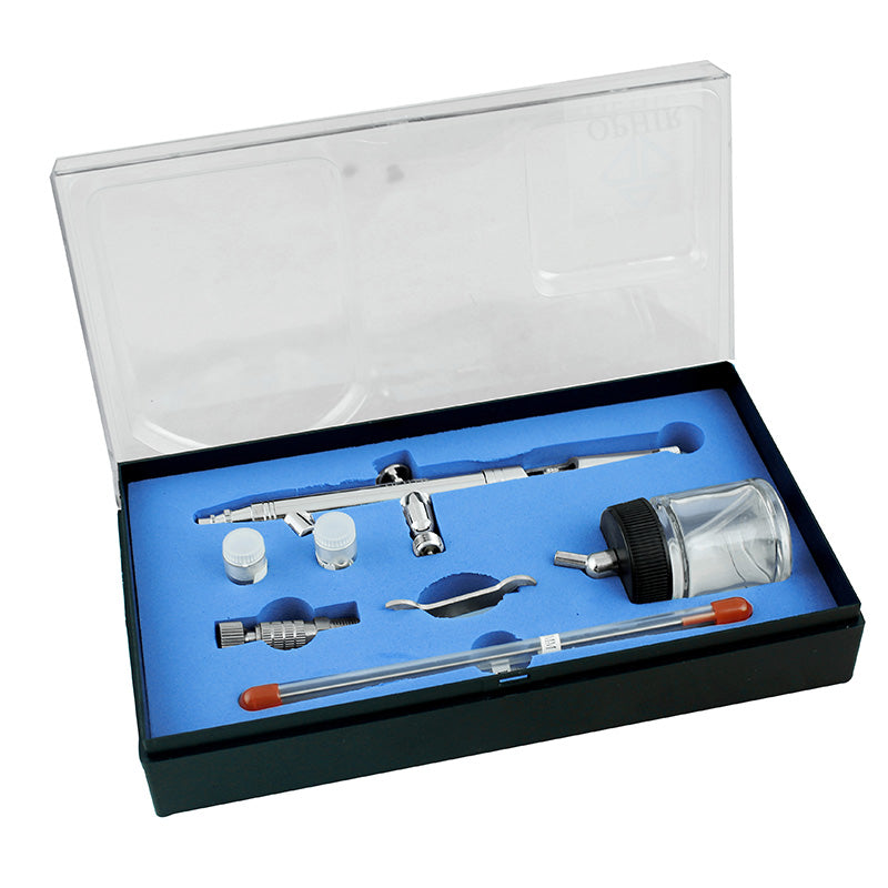 OPHIR 3 Tips Dual-Action Airbrush Gun for Cake Decoration Crafts Model Hobby