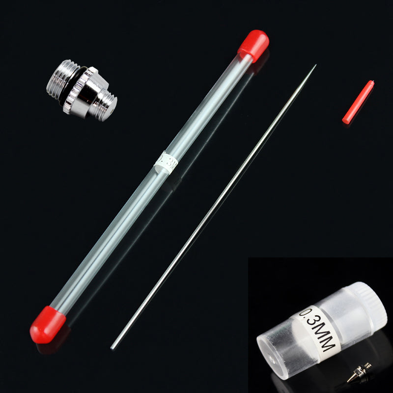 OPHIR Spray Gun Replacement 0.2mm 0.3mm 0.5mm Needle Nozzle Nozzle Cap for AC070 Airbrush