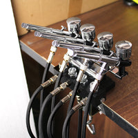 OPHIR Airbrush Holders with 1/8 & 1/8 Splitter for Fixing Model Cake Nail Art Tattoo Airbrush