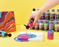 BUY TWO GET ONE FREE # OPHIR Acrylic Pouring Paint, High Flow Water-Based Acrylic Pour Paint, Pour Art Supplies for Pouring on Canvas, Wood, Glass, Paper, Tile, Rocks 3.8OZ/Bottles