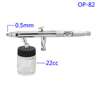 OPHIR Dual Action Body Model Airbrush Kit with Airbrush Holders and 1/8 & 1/8 Air Hose Splitter Set Adjustable