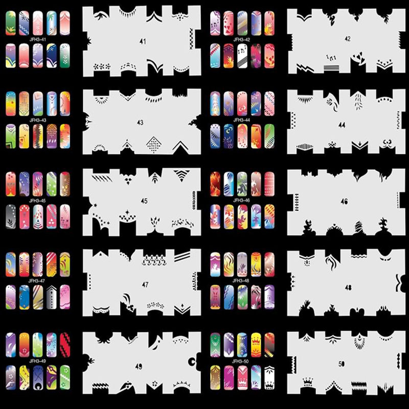 OPHIR Professional 0.3mm Airbrush Body Painting Art Painting Kit for Nail Art Airbrushing with 12 Colour Ink 10ml/Bottle 20x Template