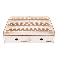 OPHIR Wooden Paint Rack Stand Pigment Bottle Tool Storage with Cabinet Holder Organizer for 58 Bottles of Paints