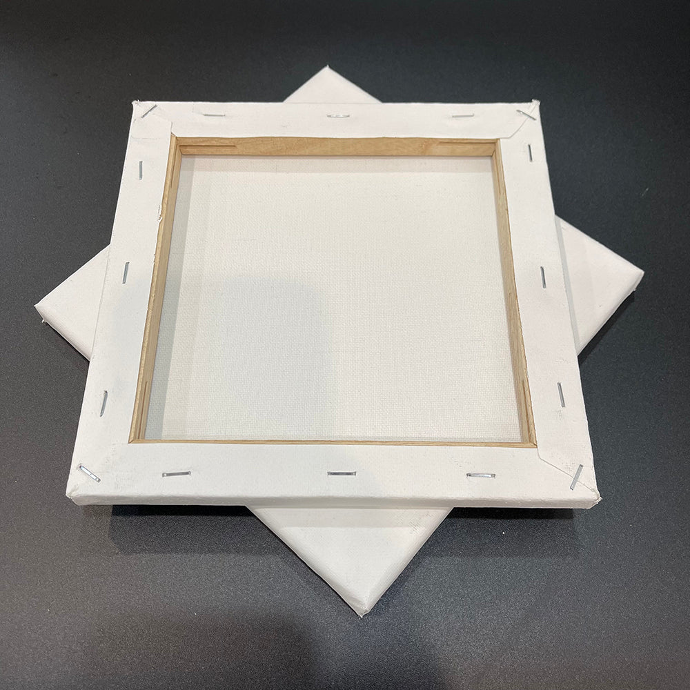 OPHIR 4X Stretched Cotton Canvas Boards Square Canvases for Oil Acrylic Painting